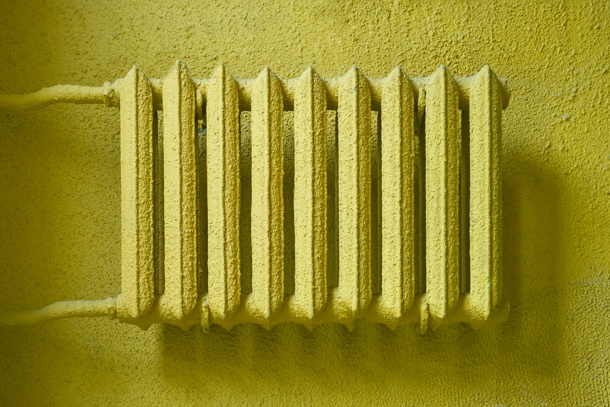 Art object is material of old cast-iron heating radiator